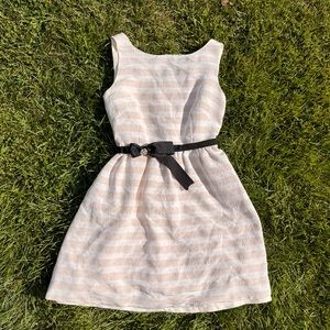 Lilly Pulitzer Eryn Cameo White Gold Stripe Swizzle Dress